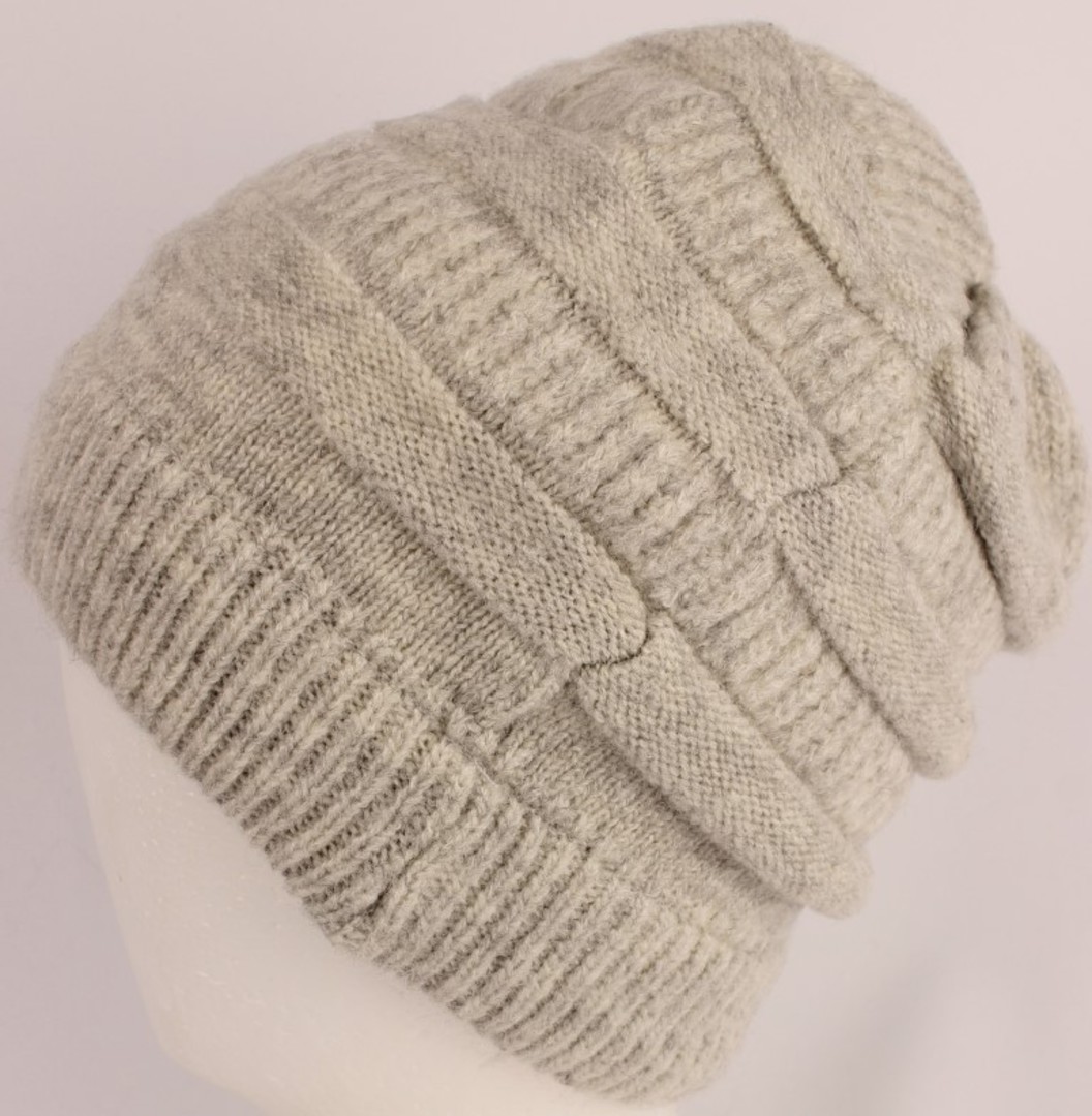 Headstart pull-on knit beanie silver Style : HS/4557 image 0